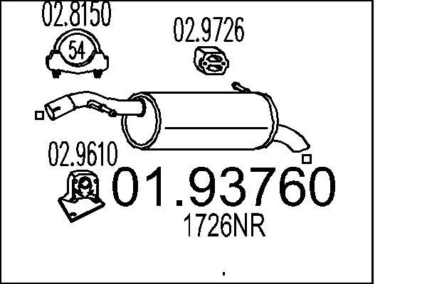 Rear Muffler MTS 01.93760