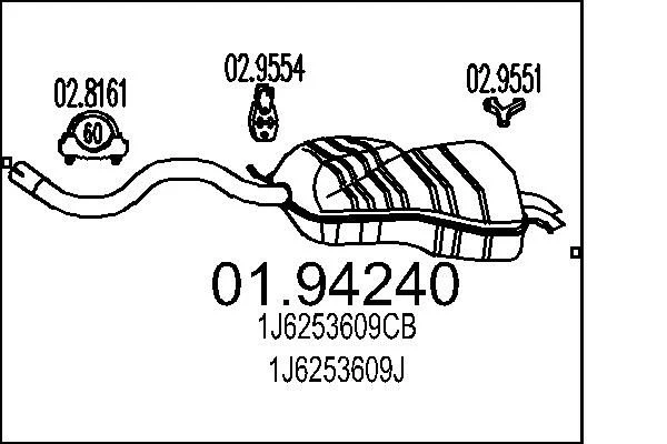 Rear Muffler MTS 01.94240