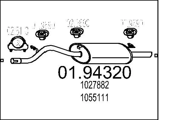 Rear Muffler MTS 01.94320
