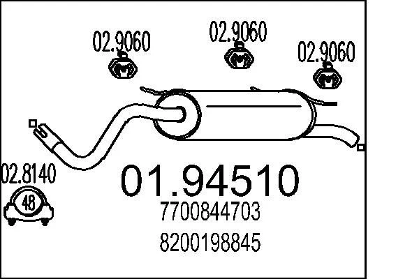 Rear Muffler MTS 01.94510