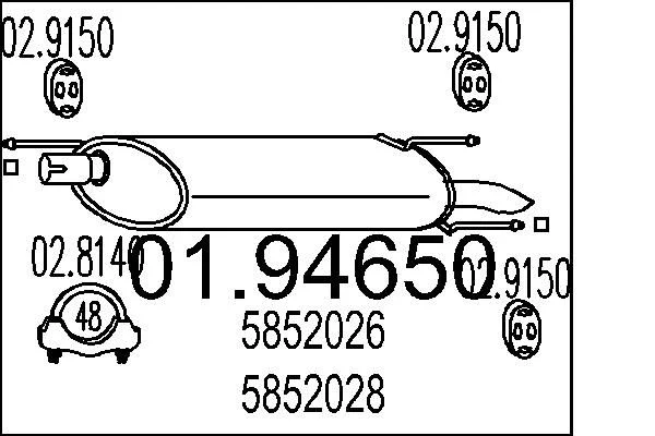 Rear Muffler MTS 01.94650