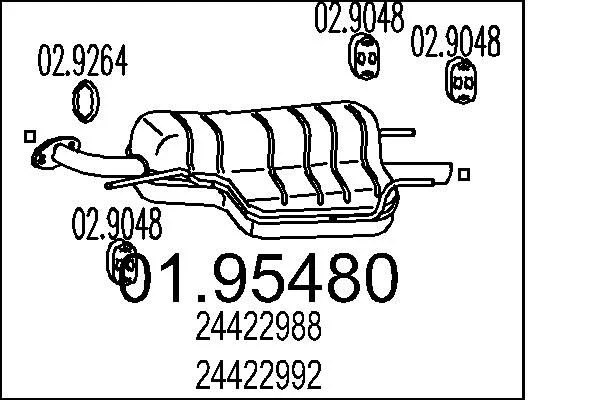 Rear Muffler MTS 01.95480