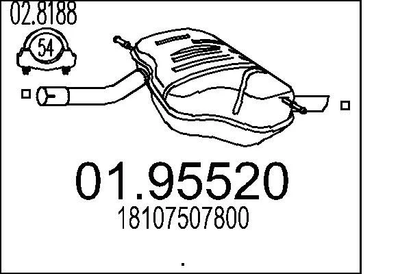 Rear Muffler MTS 01.95520