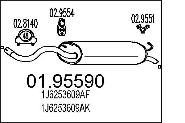 Rear Muffler MTS 01.95590