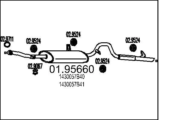 Rear Muffler MTS 01.95660