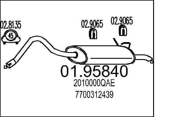 Zadný tlmič výfuku MTS 01.95840