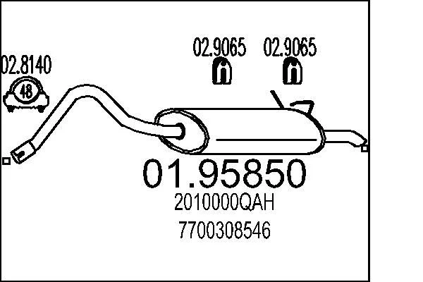 Rear Muffler MTS 01.95850