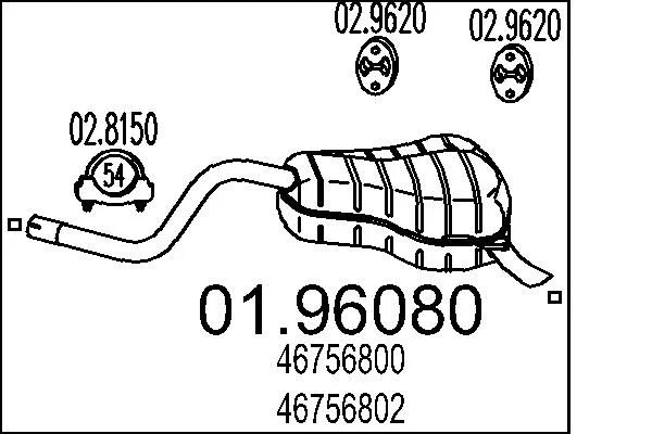 Rear Muffler MTS 01.96080