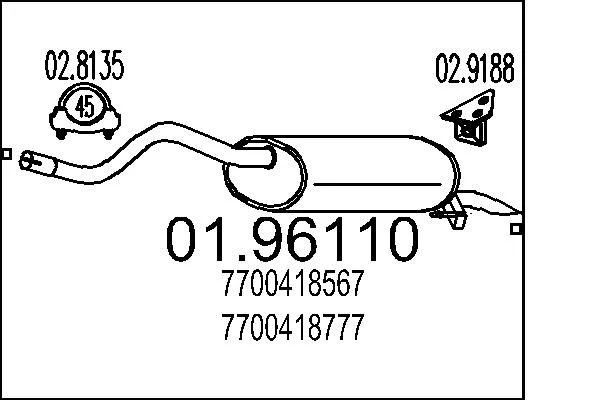 Rear Muffler MTS 01.96110