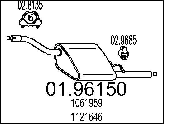 Rear Muffler MTS 01.96150