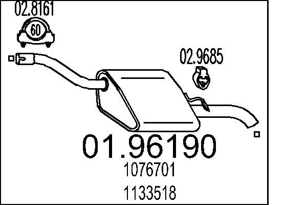 Rear Muffler MTS 01.96190