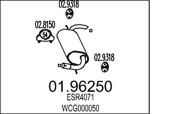 Rear Muffler MTS 01.96250