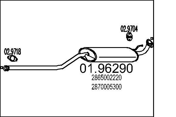 Zadný tlmič výfuku MTS 01.96290