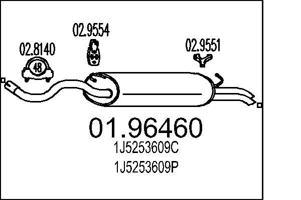 Rear Muffler MTS 01.96460