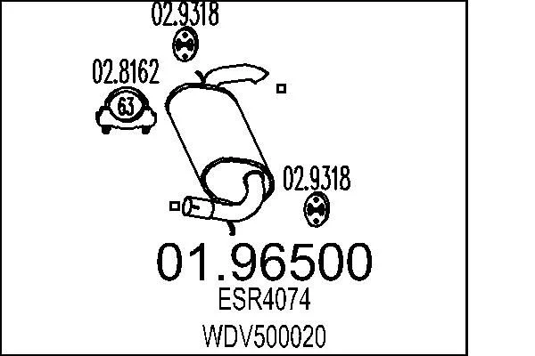 Rear Muffler MTS 01.96500