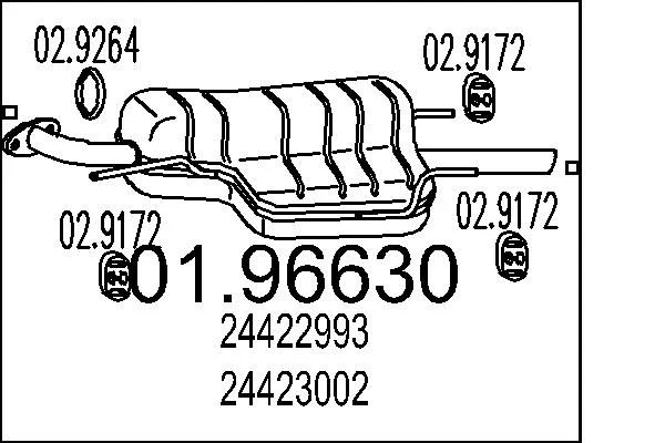 Zadný tlmič výfuku MTS 01.96630