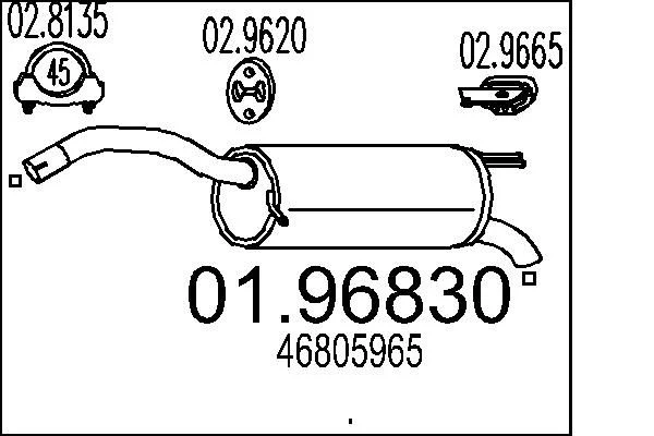 Rear Muffler MTS 01.96830