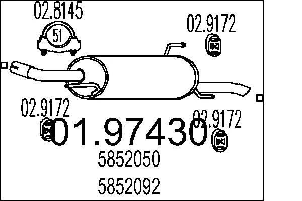 Rear Muffler MTS 01.97430