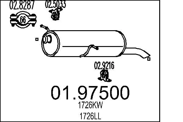 Rear Muffler MTS 01.97500