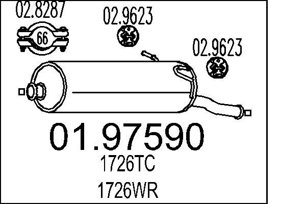Rear Muffler MTS 01.97590