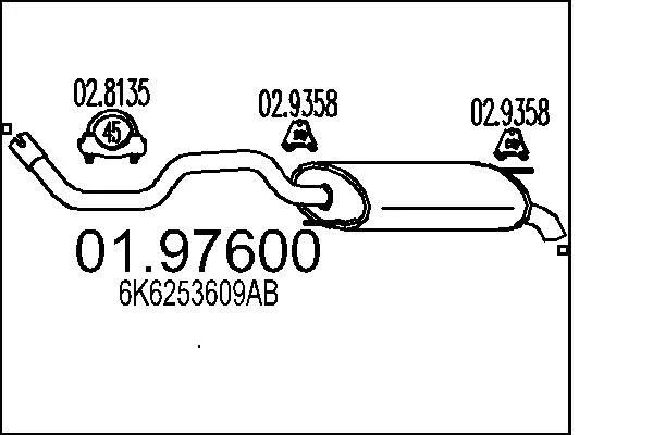 Rear Muffler MTS 01.97600