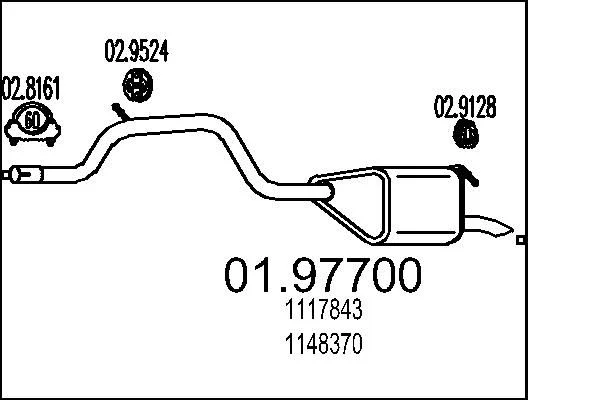 Rear Muffler MTS 01.97700