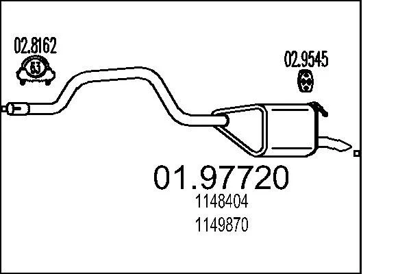 Zadný tlmič výfuku MTS 01.97720