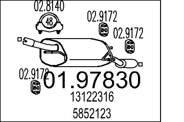 Rear Muffler MTS 01.97830