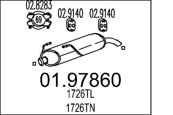 Rear Muffler MTS 01.97860