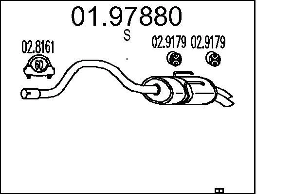 Rear Muffler MTS 01.97880