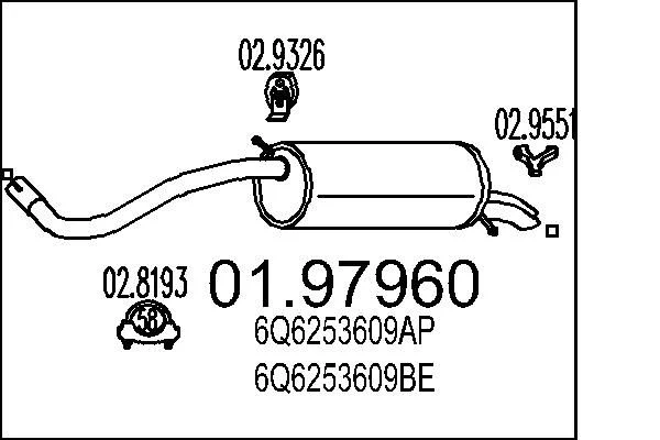 Rear Muffler MTS 01.97960