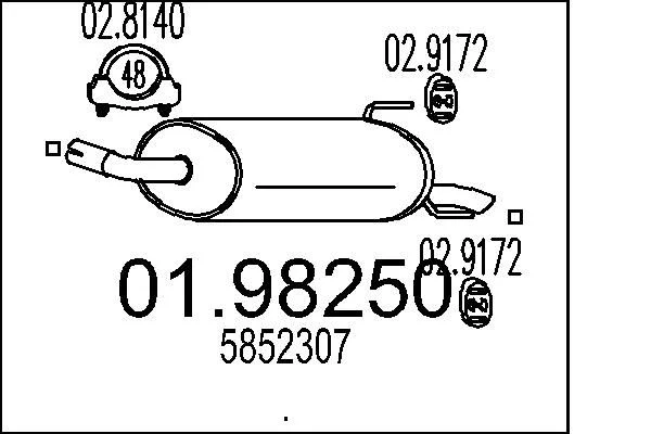 Rear Muffler MTS 01.98250
