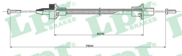 Cable Pull, clutch control LPR C0076C