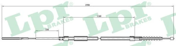 Cable Pull, parking brake LPR C0083B