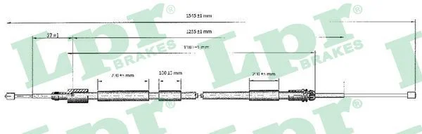 Cable Pull, parking brake LPR C0117B