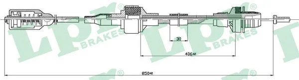 Cable Pull, clutch control LPR C0125C