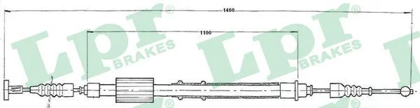 Cable Pull, parking brake LPR C0155B