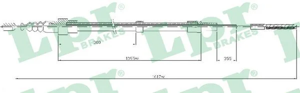 Cable Pull, parking brake LPR C0305B