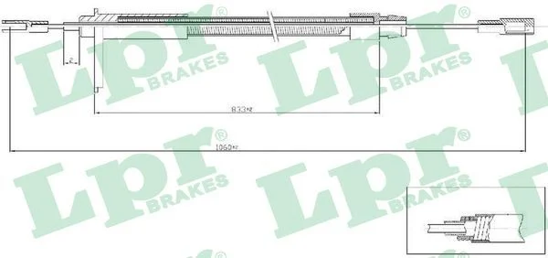 Cable Pull, parking brake LPR C0435B