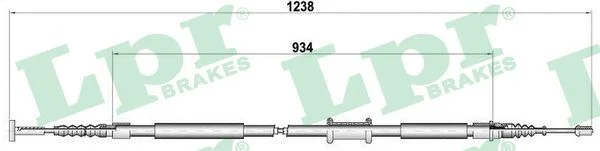 Cable Pull, parking brake LPR C0474B