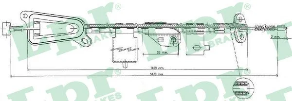 Trosas, stovėjimo stabdys LPR C0481B