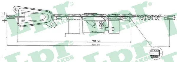 Trosas, stovėjimo stabdys LPR C0483B