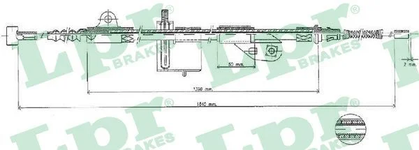 Trosas, stovėjimo stabdys LPR C0502B