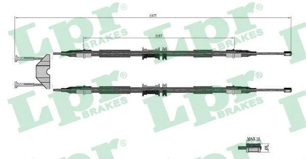 Trosas, stovėjimo stabdys LPR C0595B