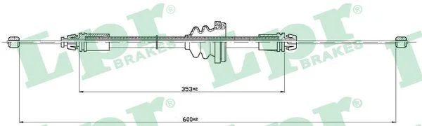 Cable Pull, parking brake LPR C0754B