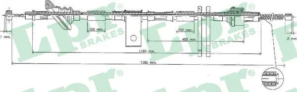 Trosas, stovėjimo stabdys LPR C0833B