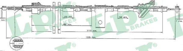 Trosas, stovėjimo stabdys LPR C0834B