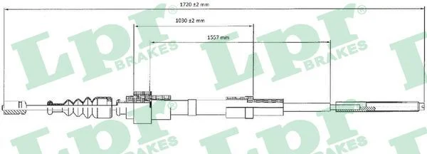 Cable Pull, parking brake LPR C0956B
