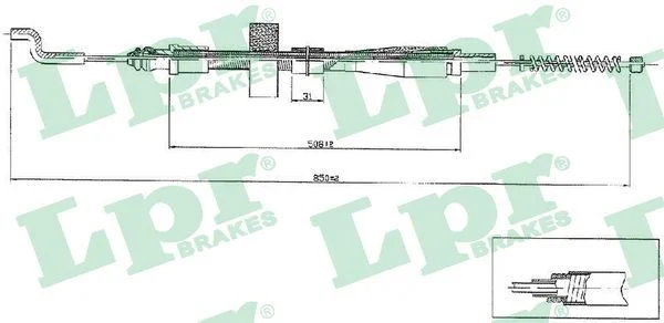 Trosas, stovėjimo stabdys LPR C0971B
