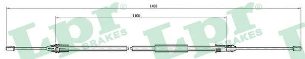 Cable Pull, parking brake LPR C1002B